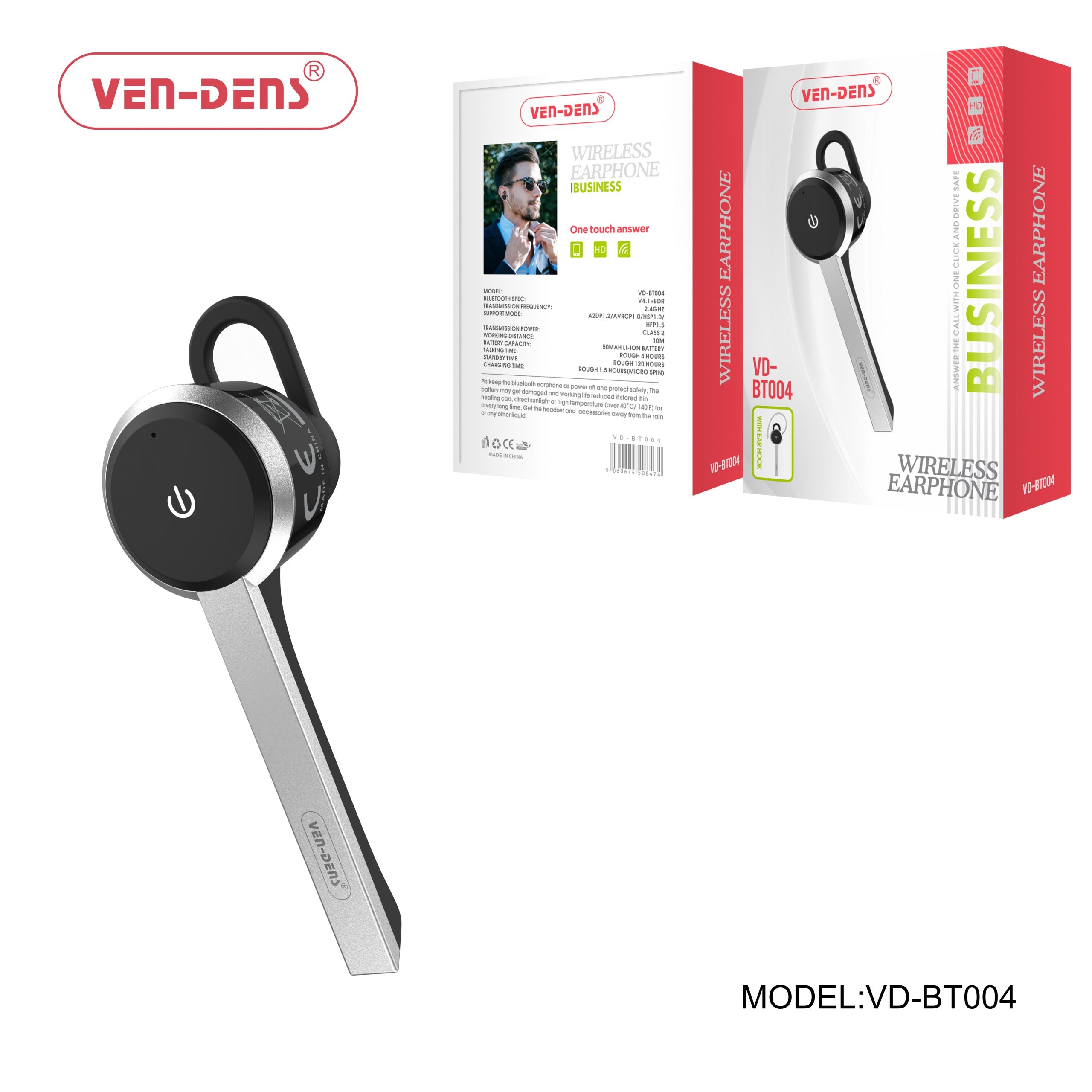 Ven-Dens VD-BT004 Bluetooth Wireless Handsfree